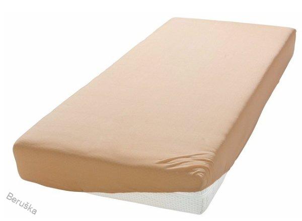 PROSTĚRADLA * PROSTĚRADLO Jersey 90 x 200 BÉŽOVÉ