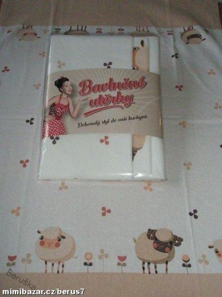 bavlněné utěrky SLEEP WELL® for HOME 3ks - OVEČKA