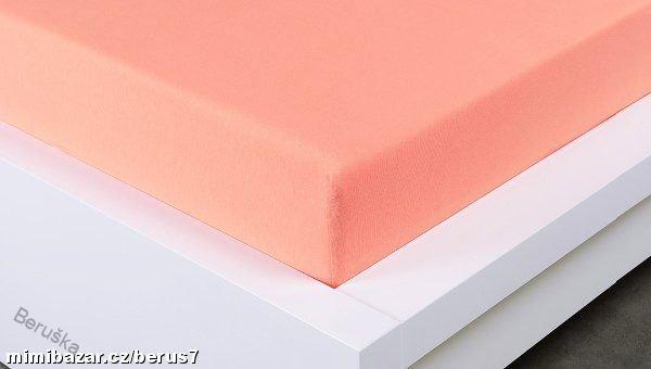 PROSTĚRADLA * PROSTĚRADLO Jersey 90 x 200 lososová