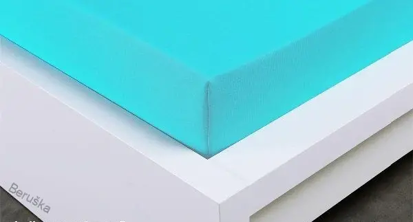 PROSTĚRADLO Jersey 180 x 200 azurová