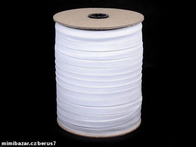 Prádlová pruženka š. 14 mm guma bílá