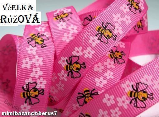 Lemovka - stuha - stuhy včelka růžová