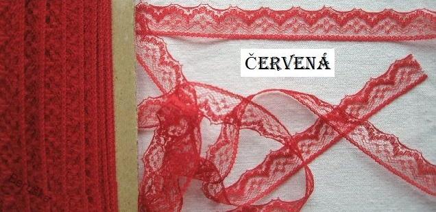 Krajka - krajky červená