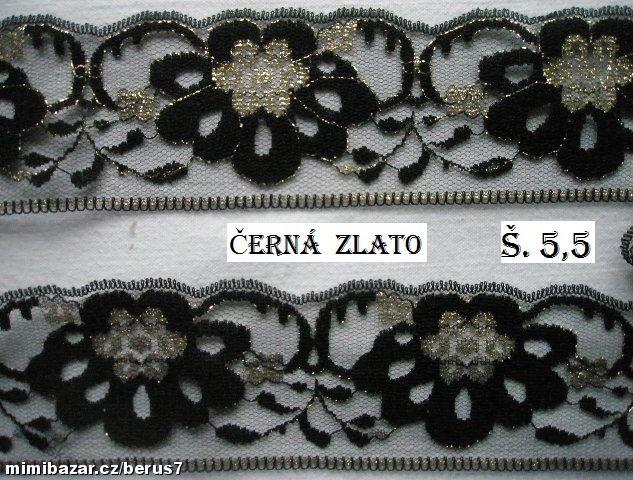 Krajka - krajky černá zlato