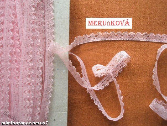 Krajka - krajky růžová - meruńková