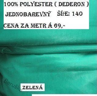 Látka-látky-metráž - dederon zelená tyrkys