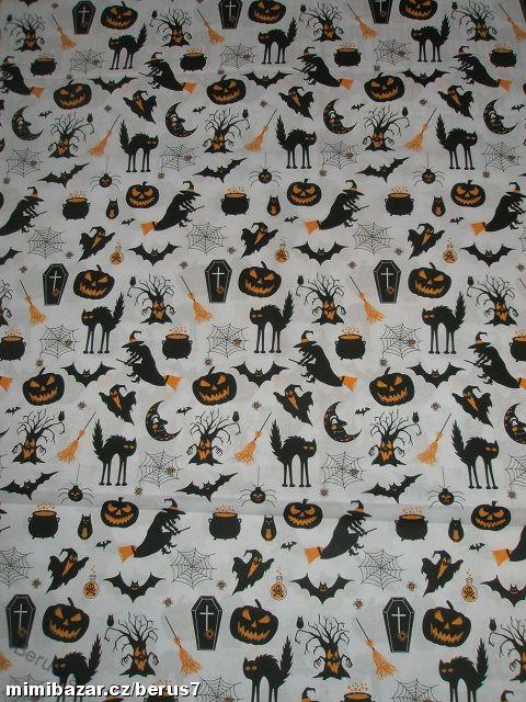 Látka - látky * HELLOWEEN oranžová