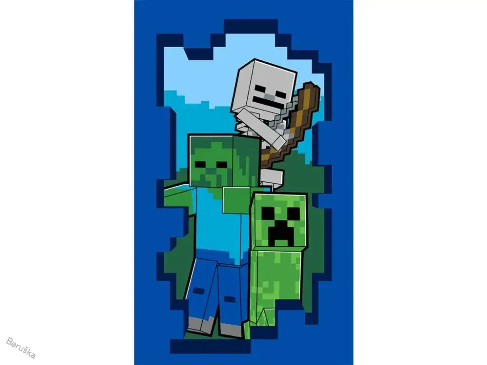 DĚTSKÝ RUČNÍK MINECRAFT MOB MONSTERS 30X50
