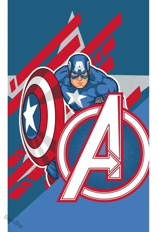 DĚTSKÝ RUČNÍK AVENGERS KAPITÁN AMERIKA 30X50