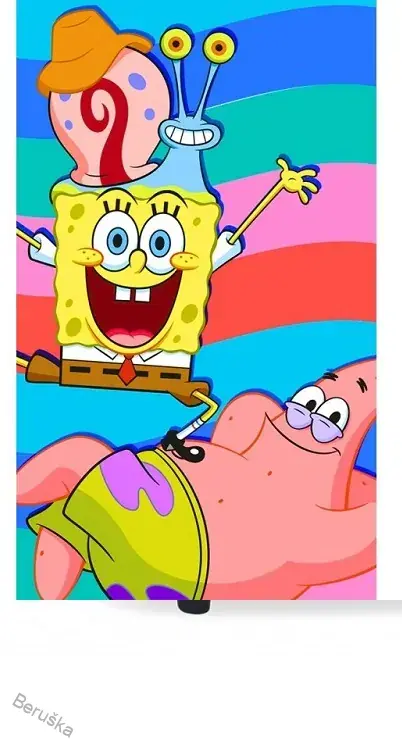 Dětský ručník Sponge Bob s Patrickem a Garym 30x50