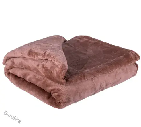 Deka mikrovlákno Uni 200 x 220 hnědá světlá