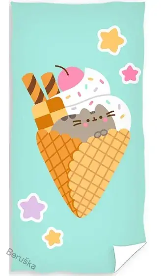 Dětská osuška Kočička Pusheen Sladká jako Zmrzlina