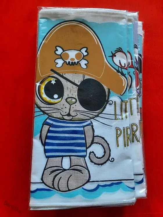 Dětské kapesníčky 27 x 27 Pirát modrá