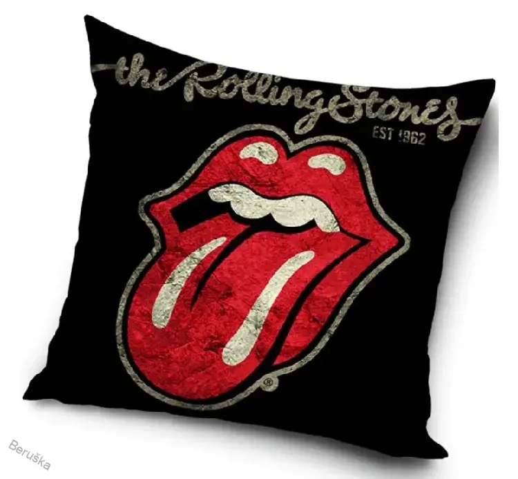 Povlak na polštářek Rolling Stones Black