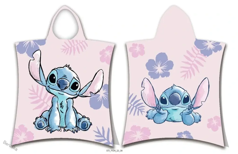 Pončo Lilo and Stitch pink 02