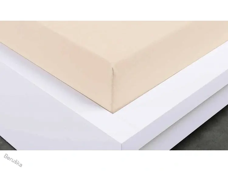 PROSTĚRADLA * PROSTĚRADLO Jersey 90 x 200 bílá káva