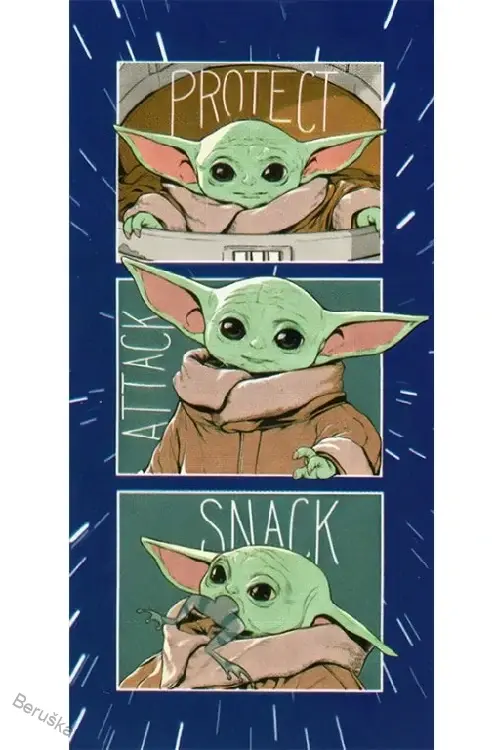 Dětská osuška Star Wars Baby Yoda Snack
