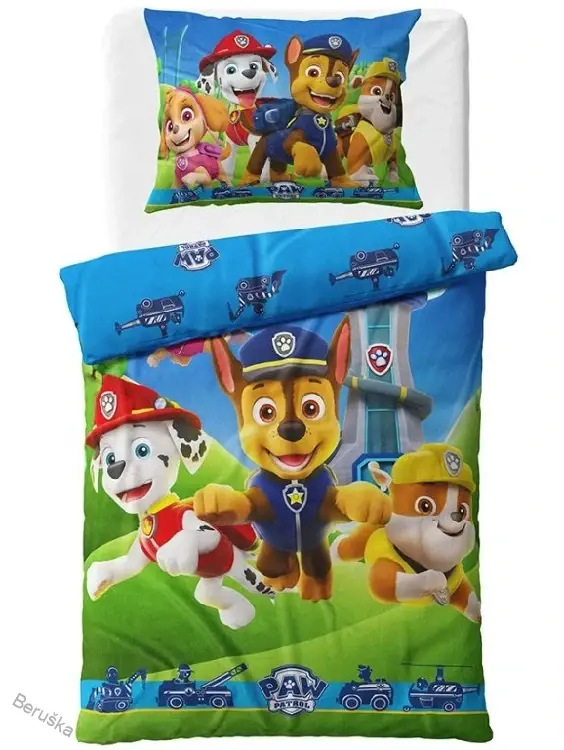 Mikroplyšové povlečení Tlapková Patrola Běžíme do Akce
