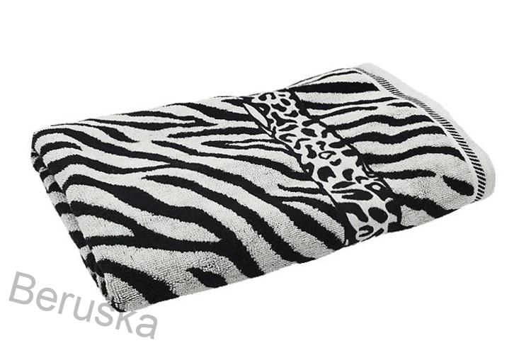 Osuška zebra 70 x 140 bílá