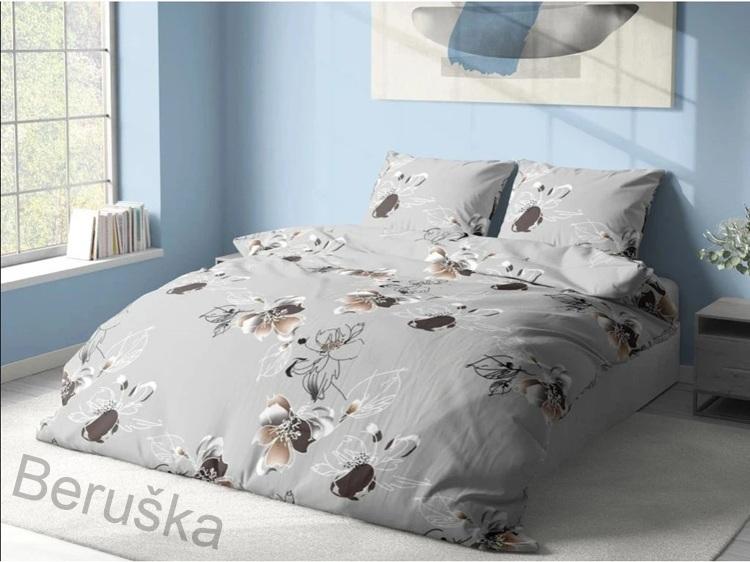 Bavlněné povlečení na dvě lůžka Nela šedá