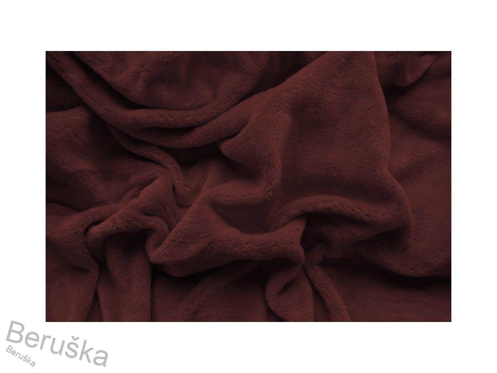 Prostěradlo mikroflanel 140 x 200 tm. hnědá