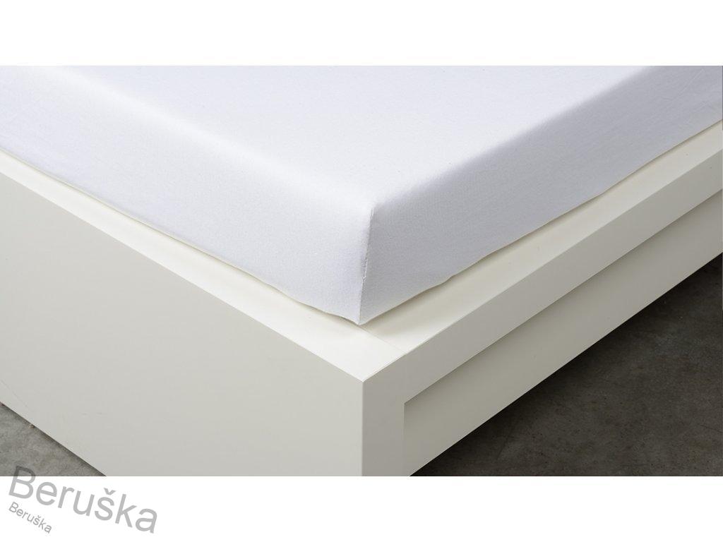 PROSTĚRADLA * PROSTĚRADLO Jersey 90 x 200 bílá bez obalu