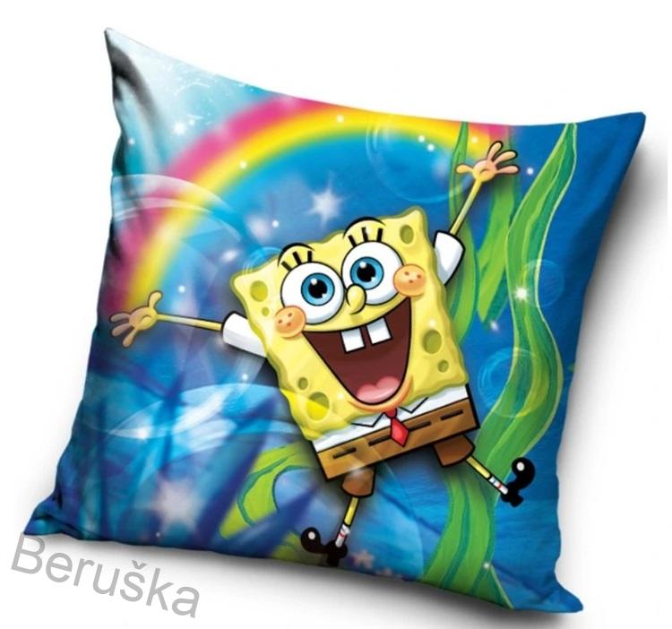 Povlak na polštářek Sponge Bob a Duha