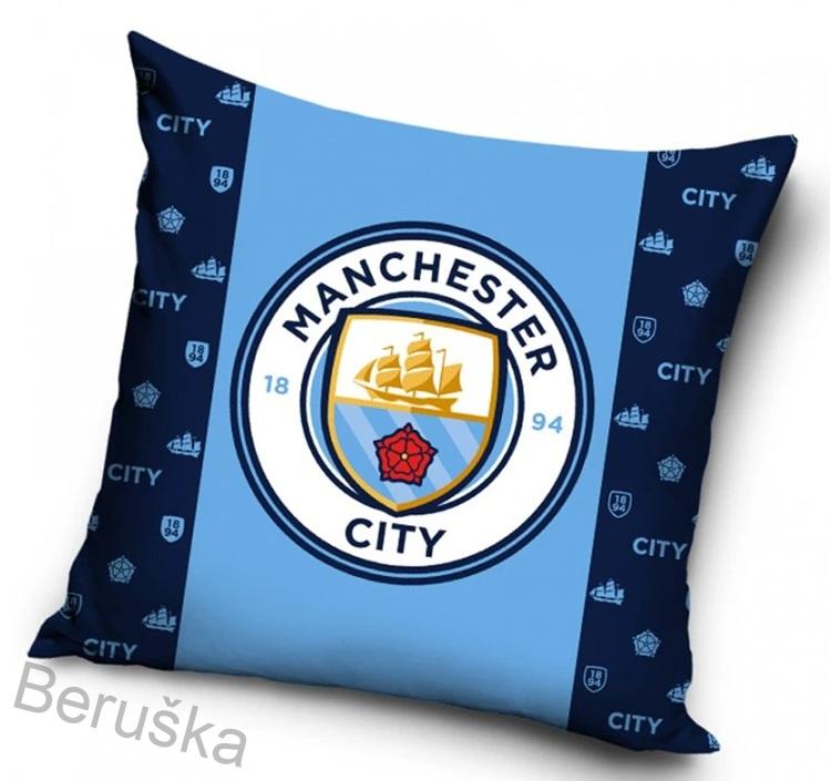 Povlak na polštářek Manchester City Blue Stripe