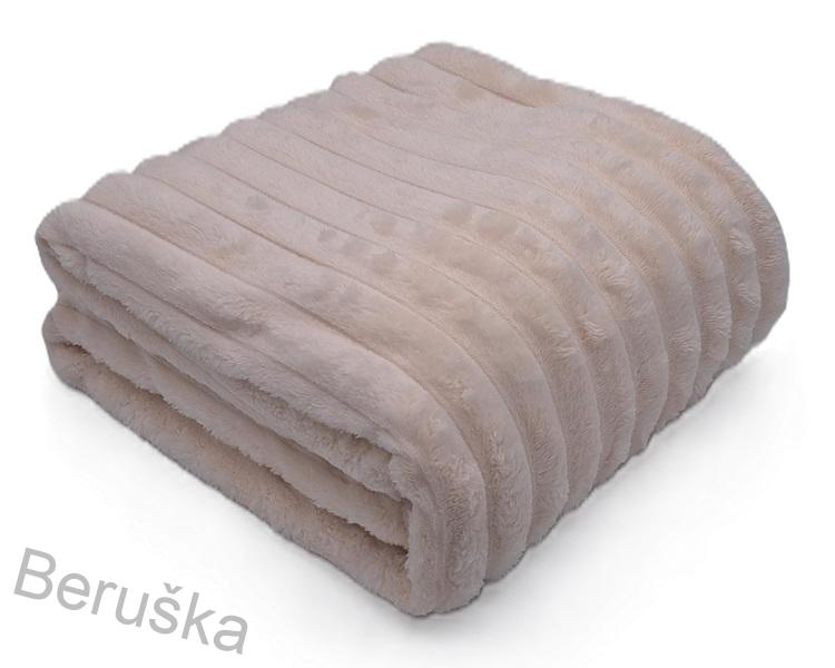 Deka mikroplyš 150x200cm STRIPE béžová