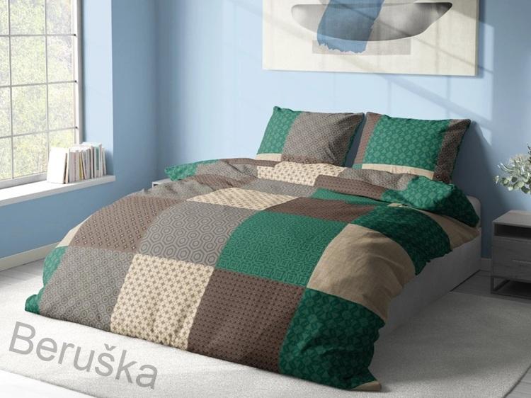 Bavlněné povlečení na dvě lůžka Romana zelená