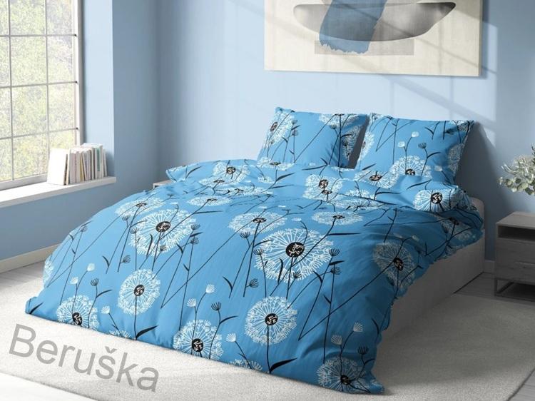 Bavlněné povlečení na dvě lůžka Pampeliška Modrá
