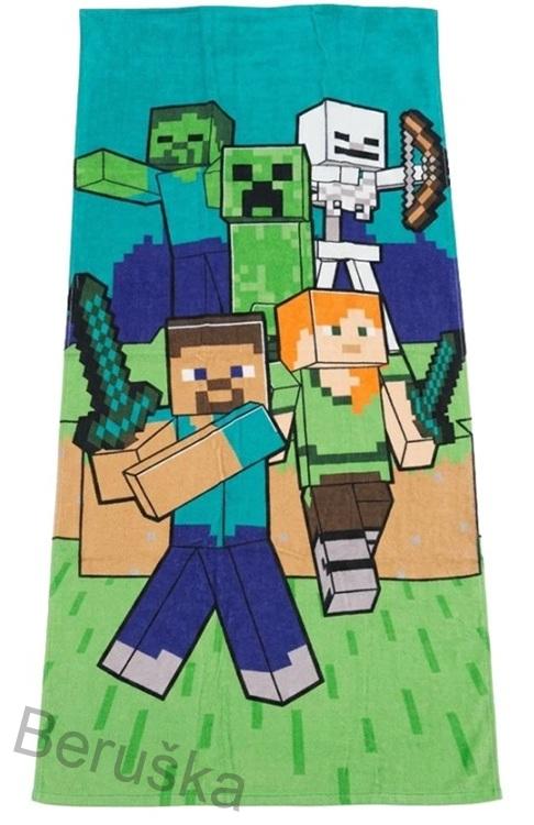 Dětská osuška Minecraft Hrdinové z Overworldu