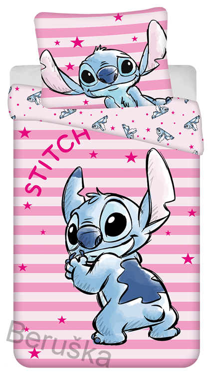 POVLEČENÍ Lilo and Stitch Pink Stars