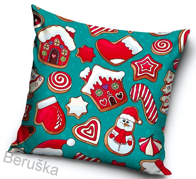 Vánoční povlak na polštářek Perníčková Show