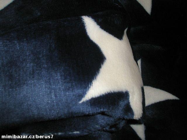 POVLEČENÍ mikroplyš hvězdička modrá