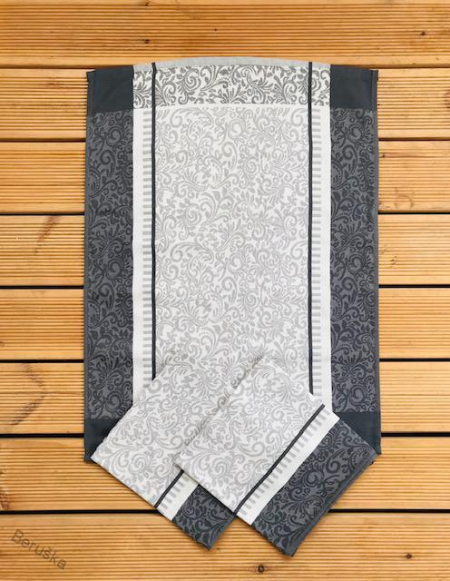 utěrka egyptská bavlna ORNAMENTY  ŠEDÁ