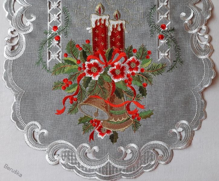 UBRUS vyšívaný 110 x 39 vánoční 02