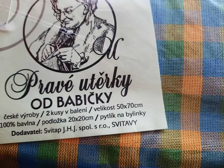 Babičiny utěrky žluto-zeleno-modrá
