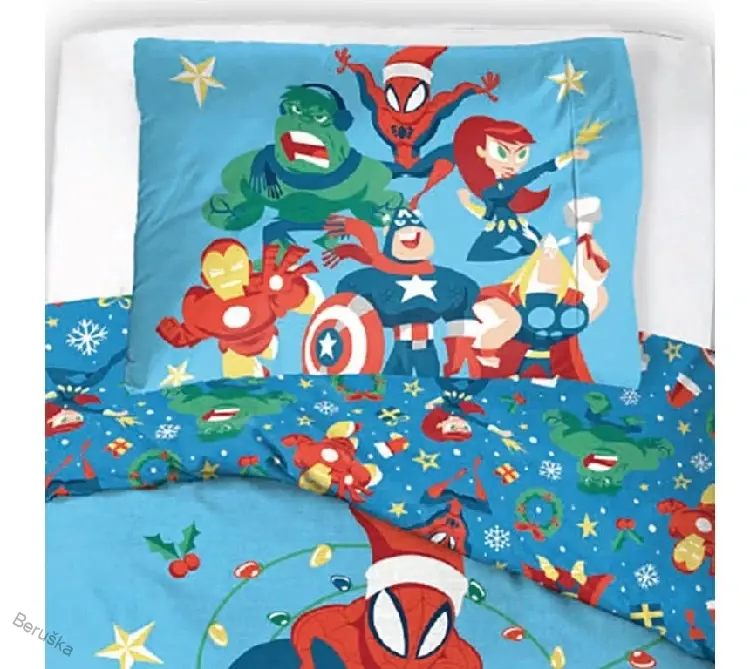 Dětské povlečení Avengers Vánoční Jízda