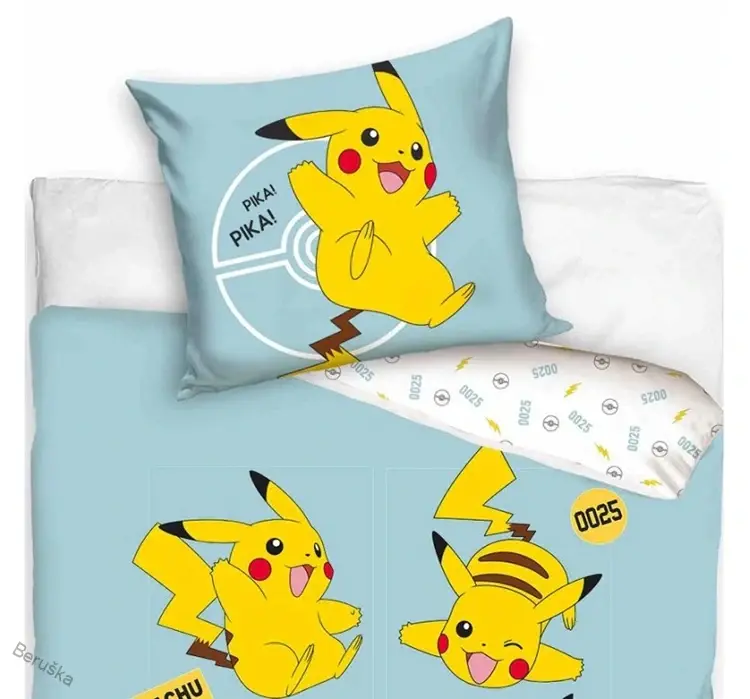  Dětské povlečení Pokémon Pika Pika Pikachu