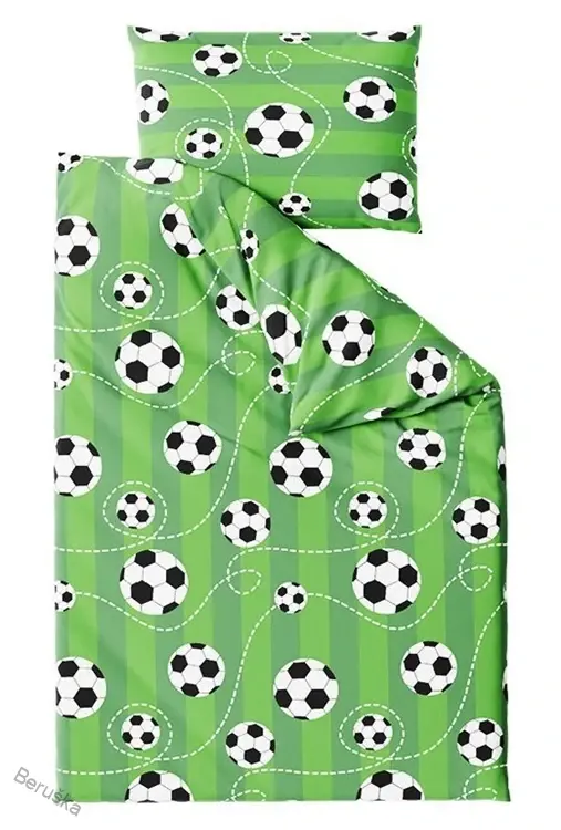 Bavlněné povlečení FOTBALL TIME zelené