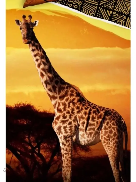 Bavlněné povlečení Žirafa Etno