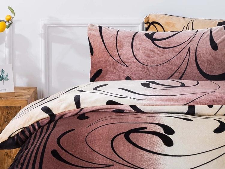 Mikroplyšové povlečení NAOMI Exclusive - hnědé