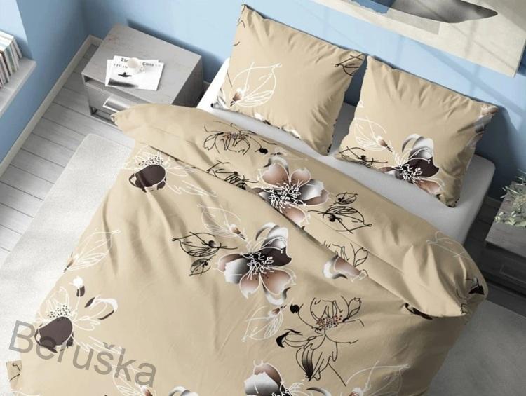Bavlněné povlečení na dvě lůžka Nela bežová 