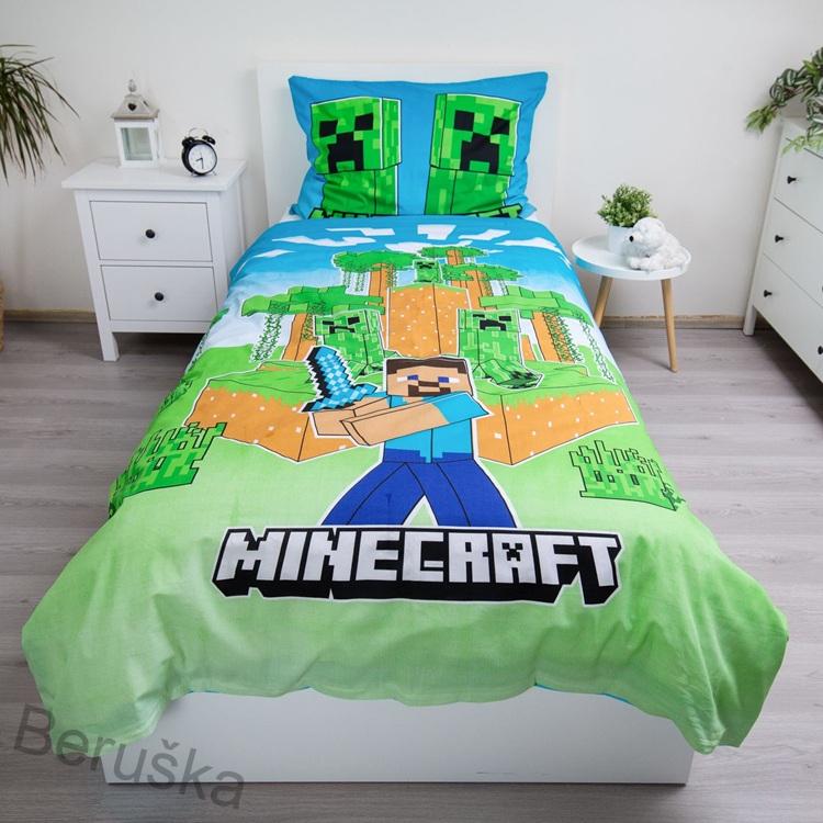 Povlečení Minecraft "Jungle Fight" se svítícím efektem