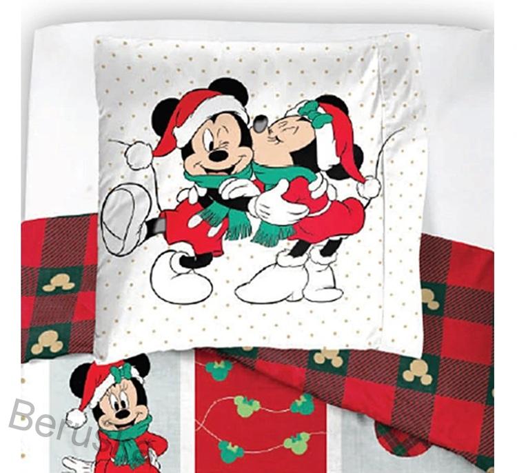 Vánoční povlečení Minnie a Mickey Šťastné a Veselé