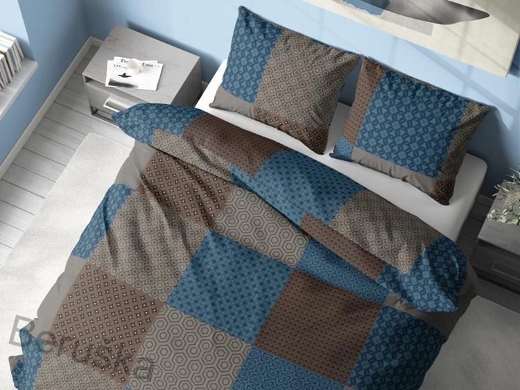 Bavlněné povlečení na dvě lůžka Romana modrá 