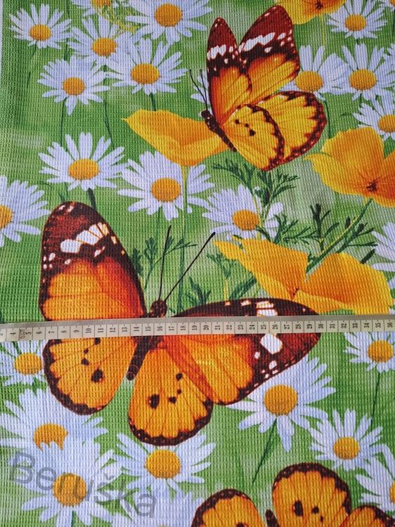 Látka vafle utěrkovina Kopretina * motýl