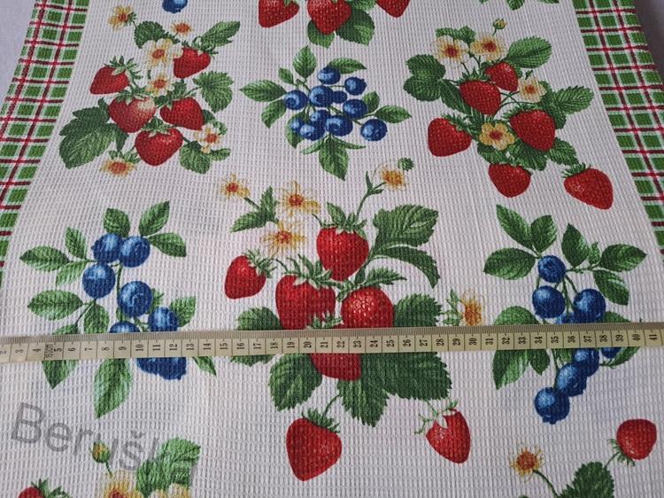 Látka vafle utěrkovina Jahůdka * borůvka