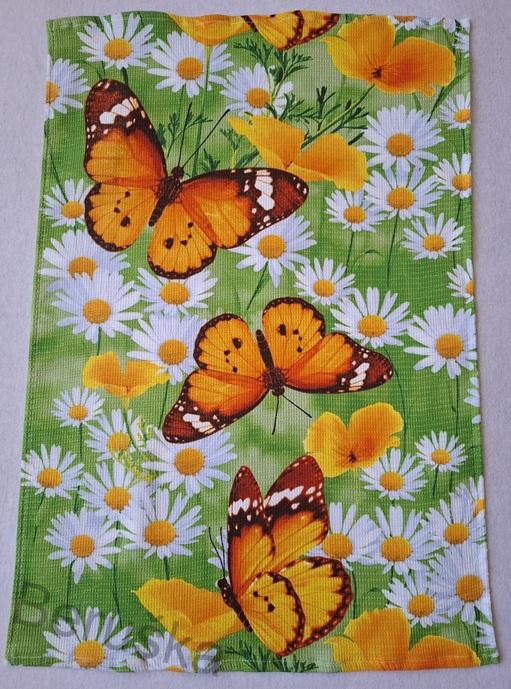 Utěrky * utěrka vaflová Kopretina motýl